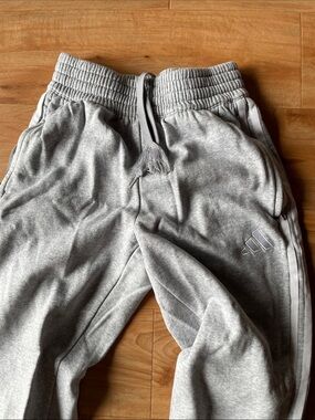 adidas Light Gray Mens Sweatpants with Drawstring